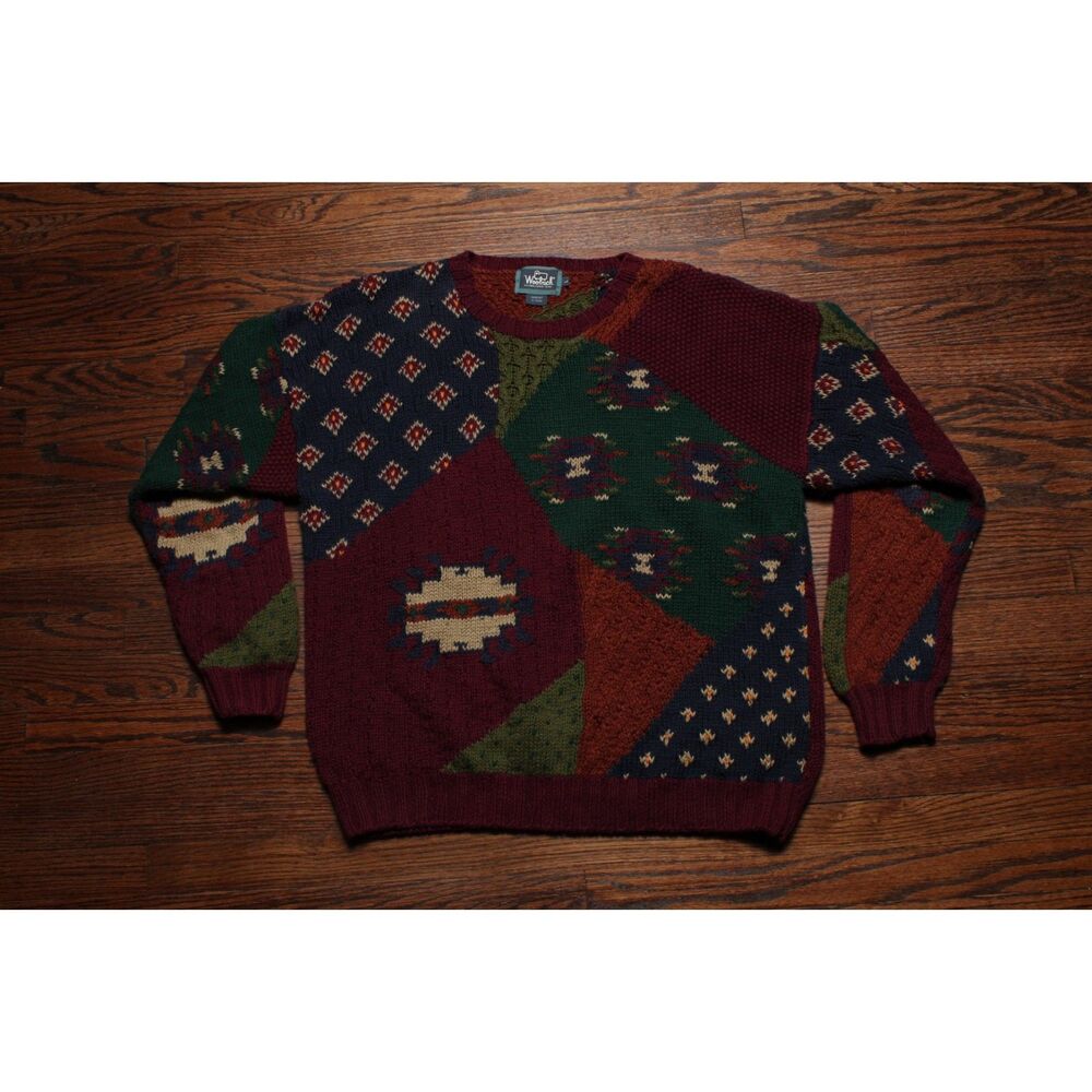 Vintage 90's Woolrich Hand Knit Cotton / Ramie Chunky Sweater - Large